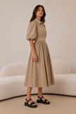 Margot Puff Sleeve Shirt Dress