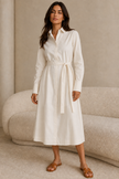 Alix Pleated Shirt Dress