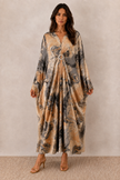 Reina Satin Kaftan Dress