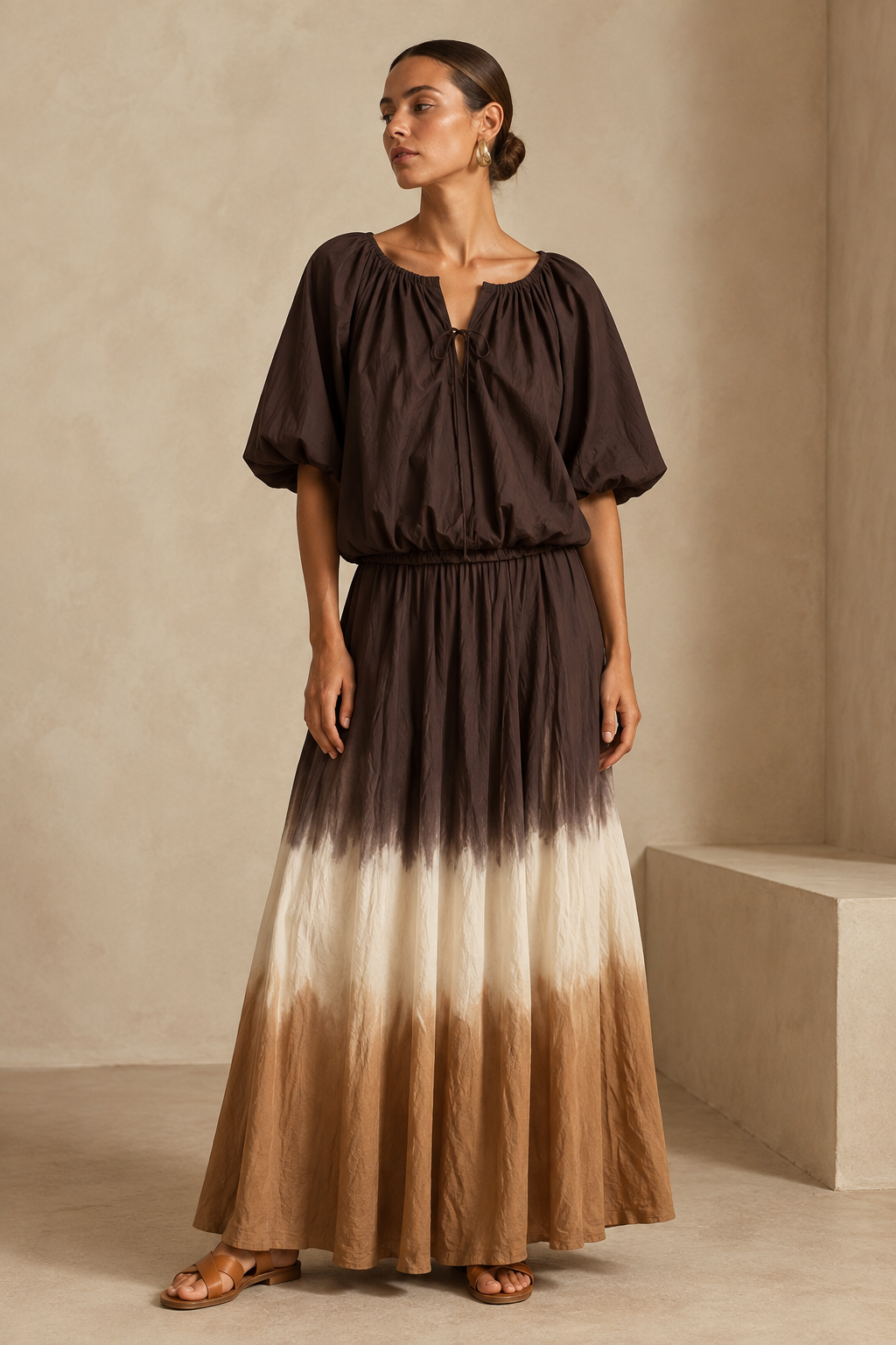 Noa Balloon Sleeve Cotton Blouse