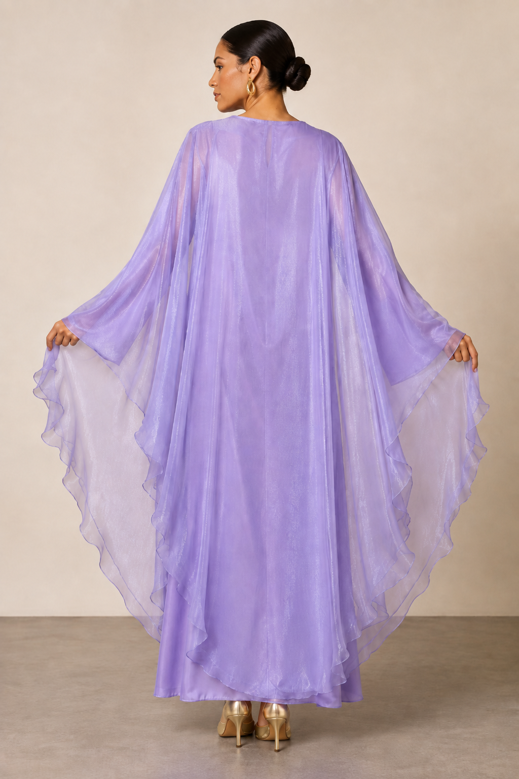 Chloé Shimmer Cape Dress Set