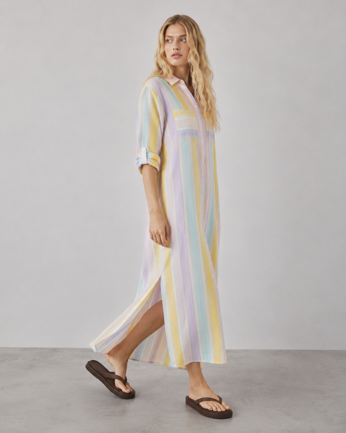 Margaux Striped Shirt Dress
