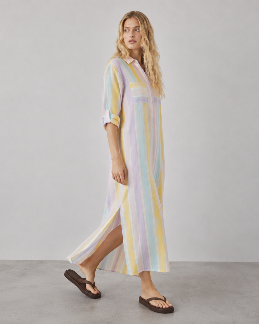 Margaux Striped Shirt Dress