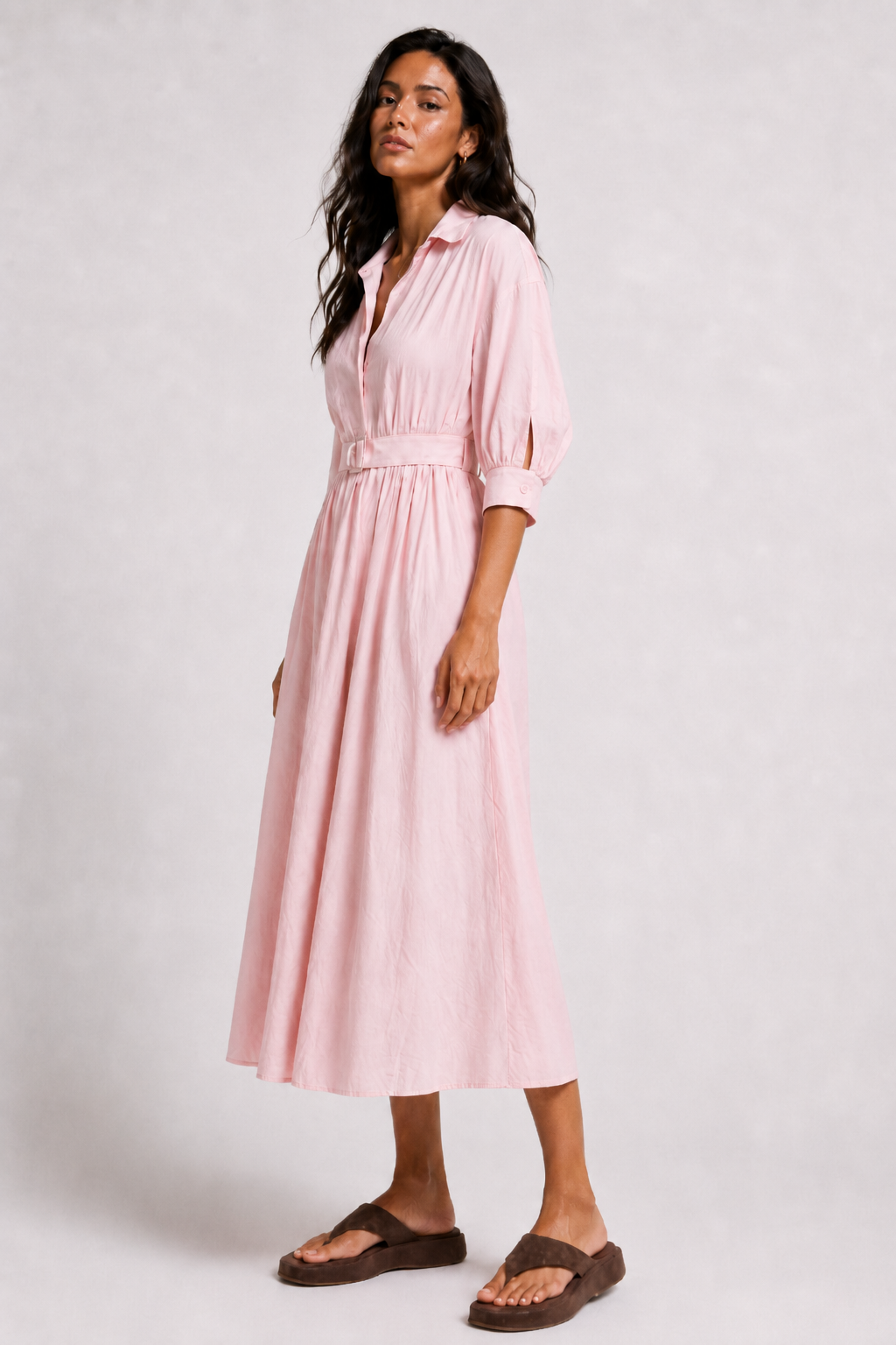Zoé Belted Shirt Dress