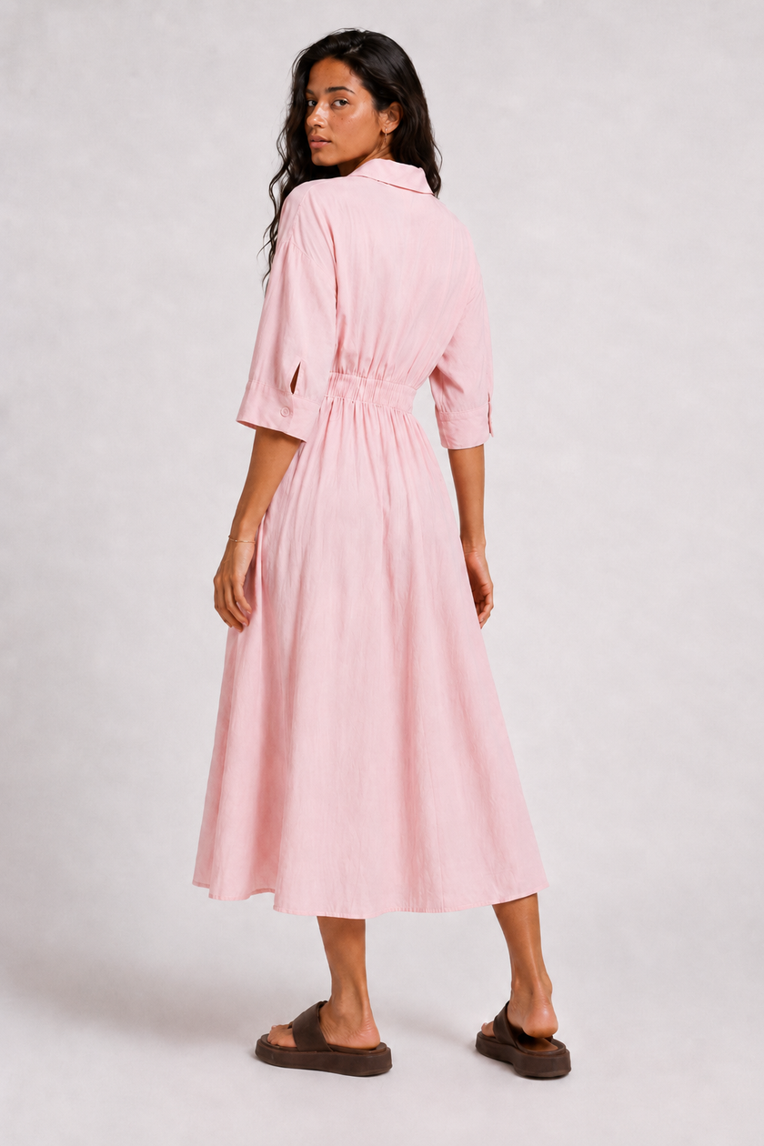 Zoé Belted Shirt Dress
