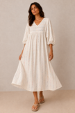 Iris Embroidered Cotton Dress