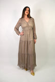 OLIVIA Metallic maxi dress