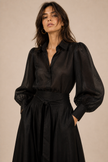 Miranda Iridescent Satin Blouse