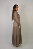 OLIVIA Metallic maxi dress