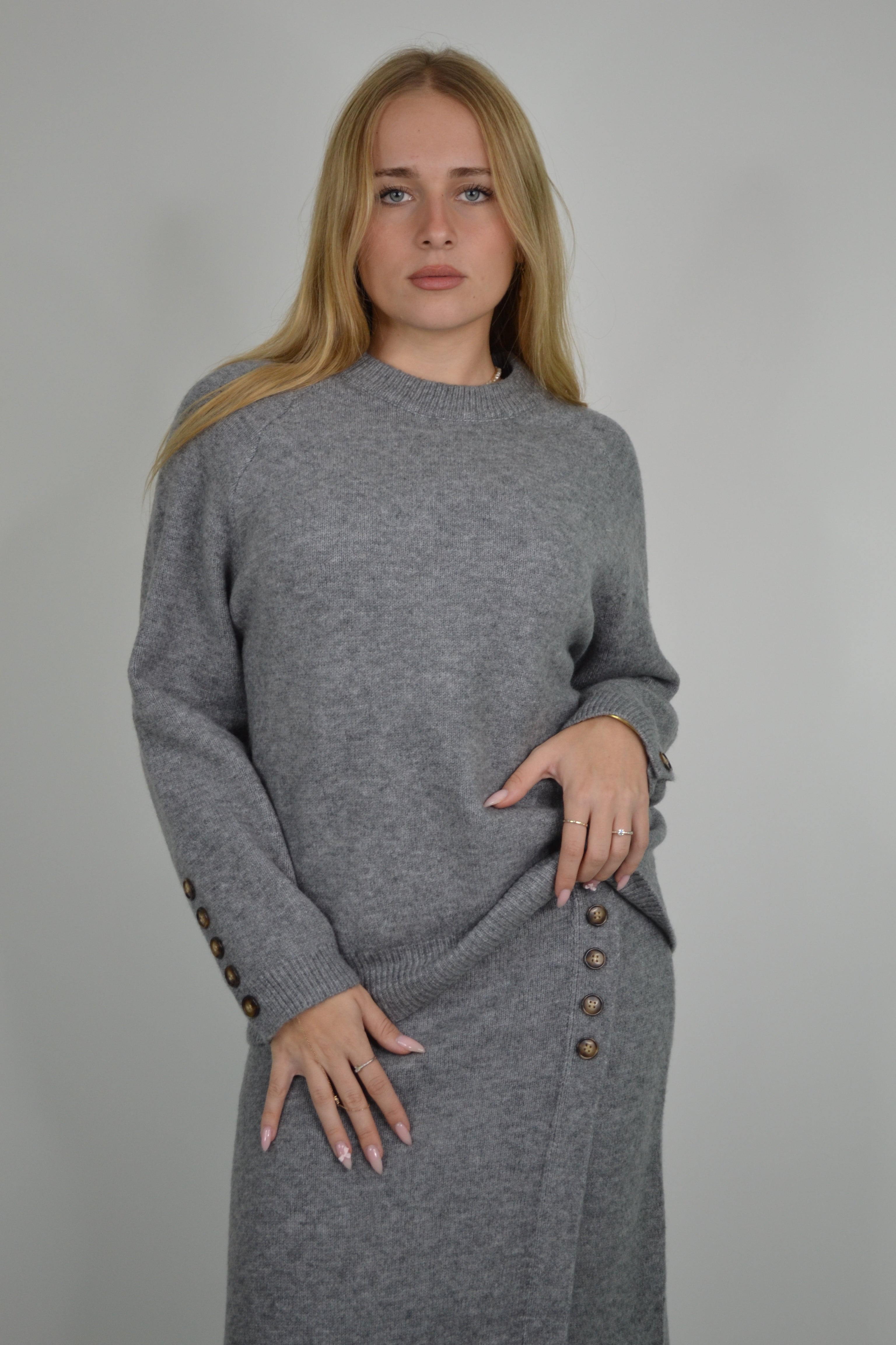 Terry Set Sweater & Skirt