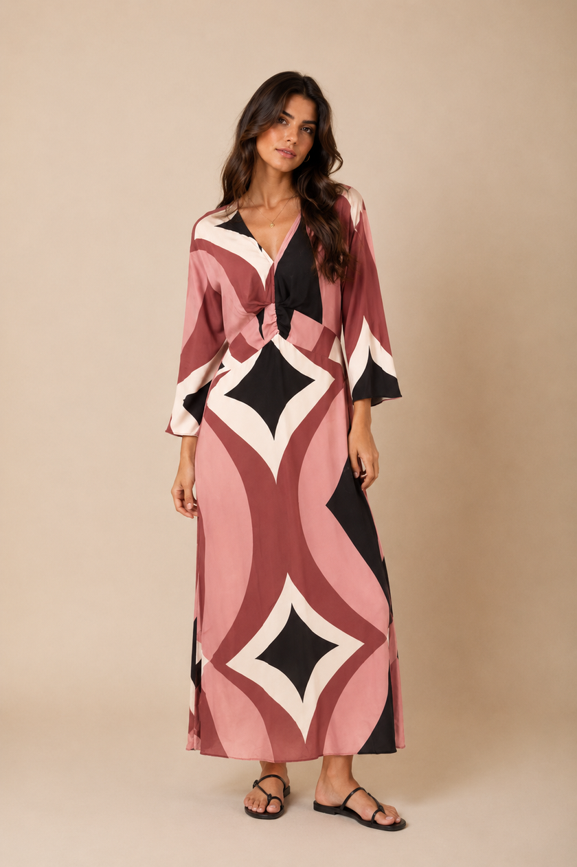 Salome Modest Printed Maxi Dress