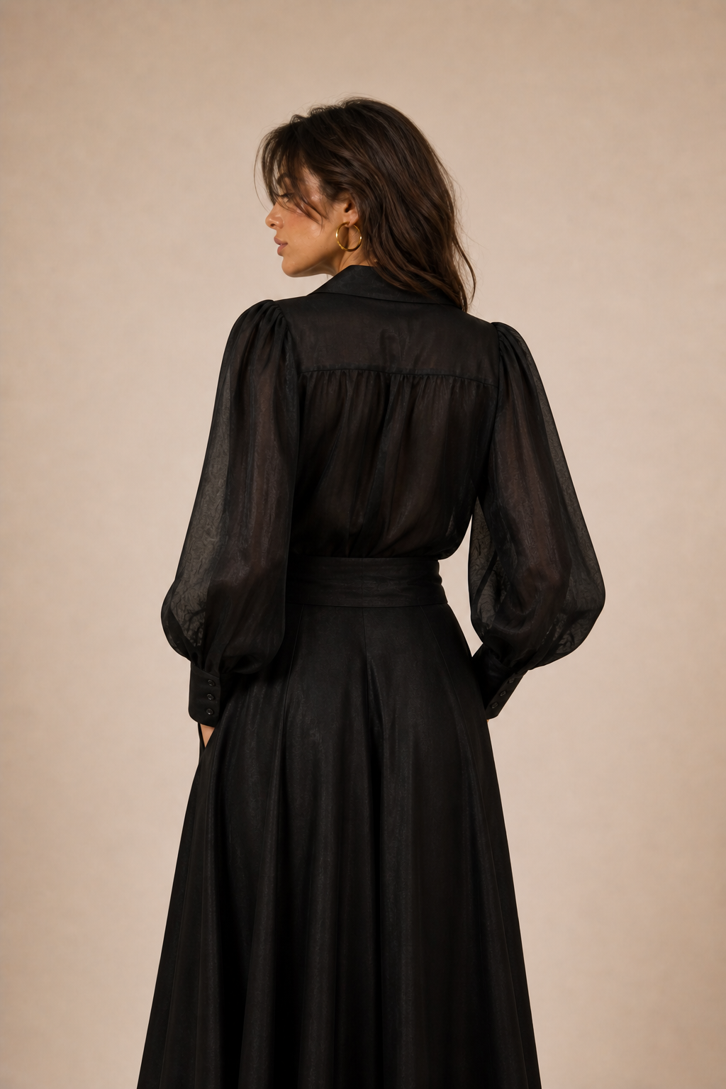 Miranda Iridescent Satin Blouse