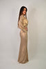 LENA Golden silk dress