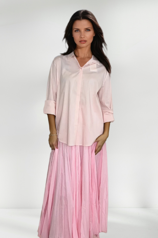 NOLA FLOWY COTTON MAXI SKIRT