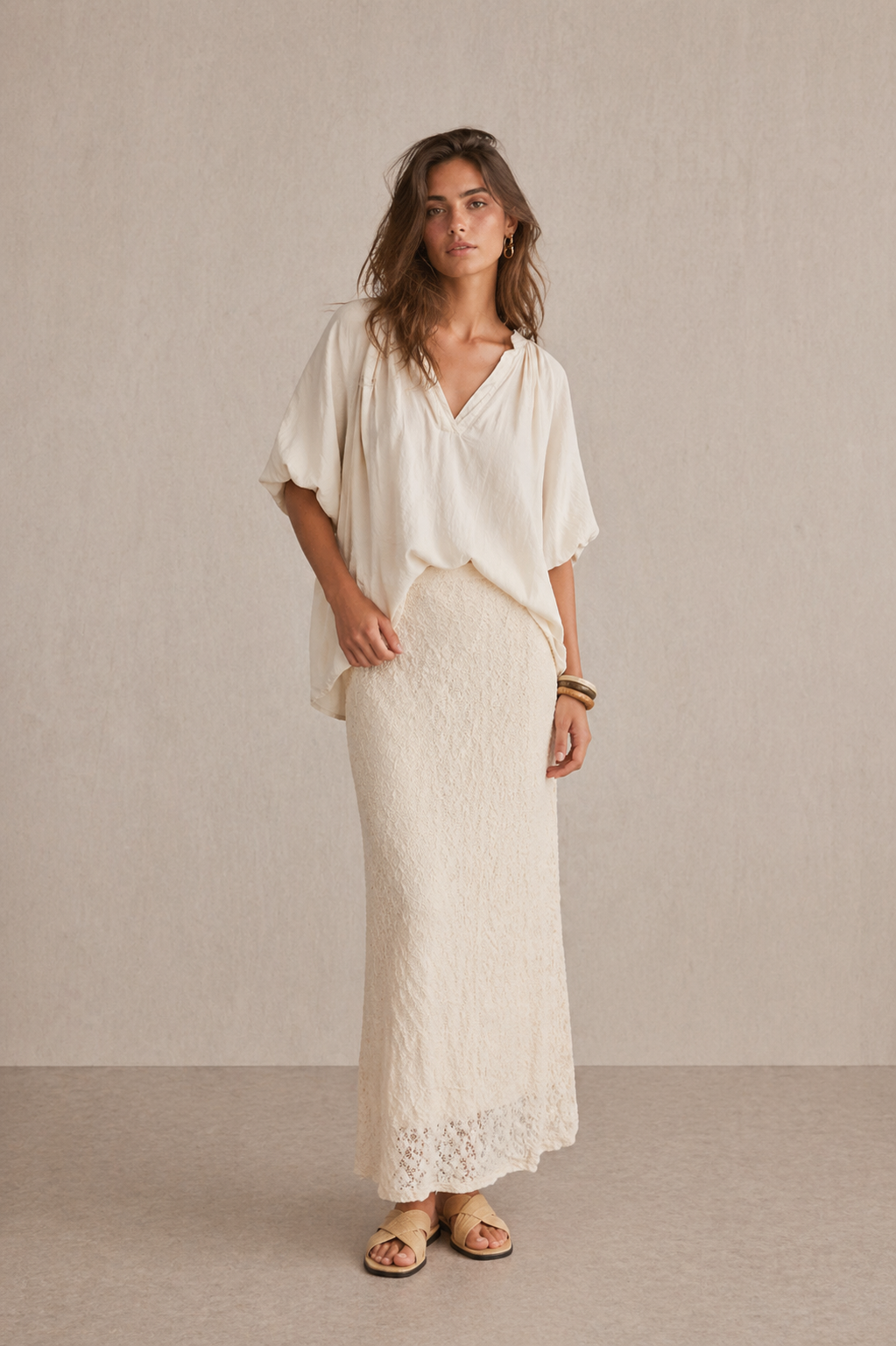 Lina Textured Maxi Skirt