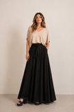 Elena Satin Tie-Waist Skirt