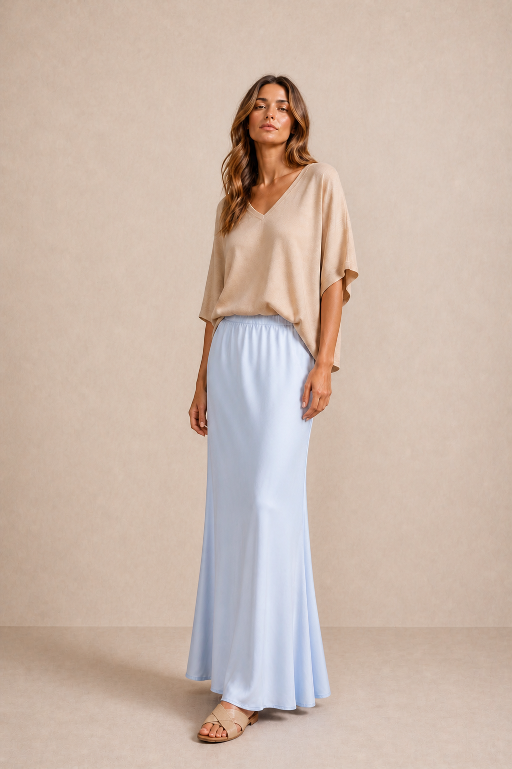 Ella Satin Modest Maxi Skirt