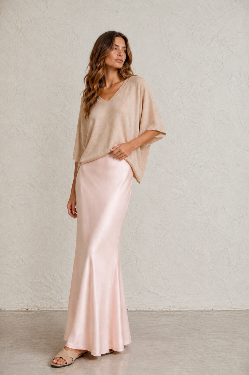 Ella Satin Modest Maxi Skirt