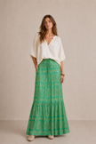HELENA GOLD PRINTED LONG SKIRT
