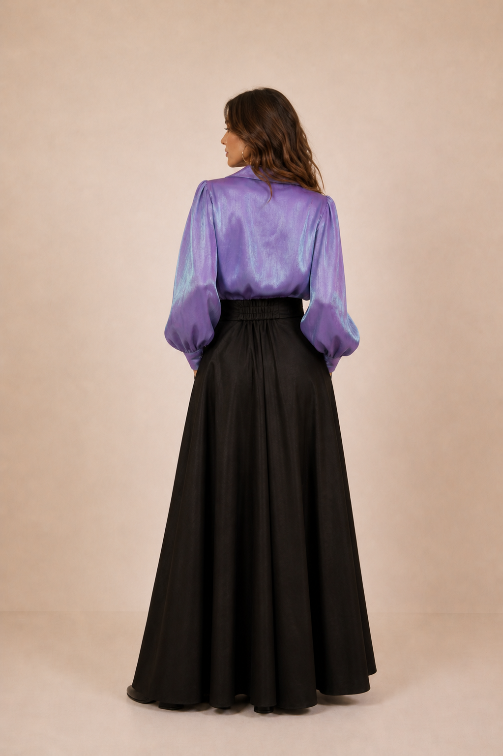 Miranda Iridescent Satin Blouse