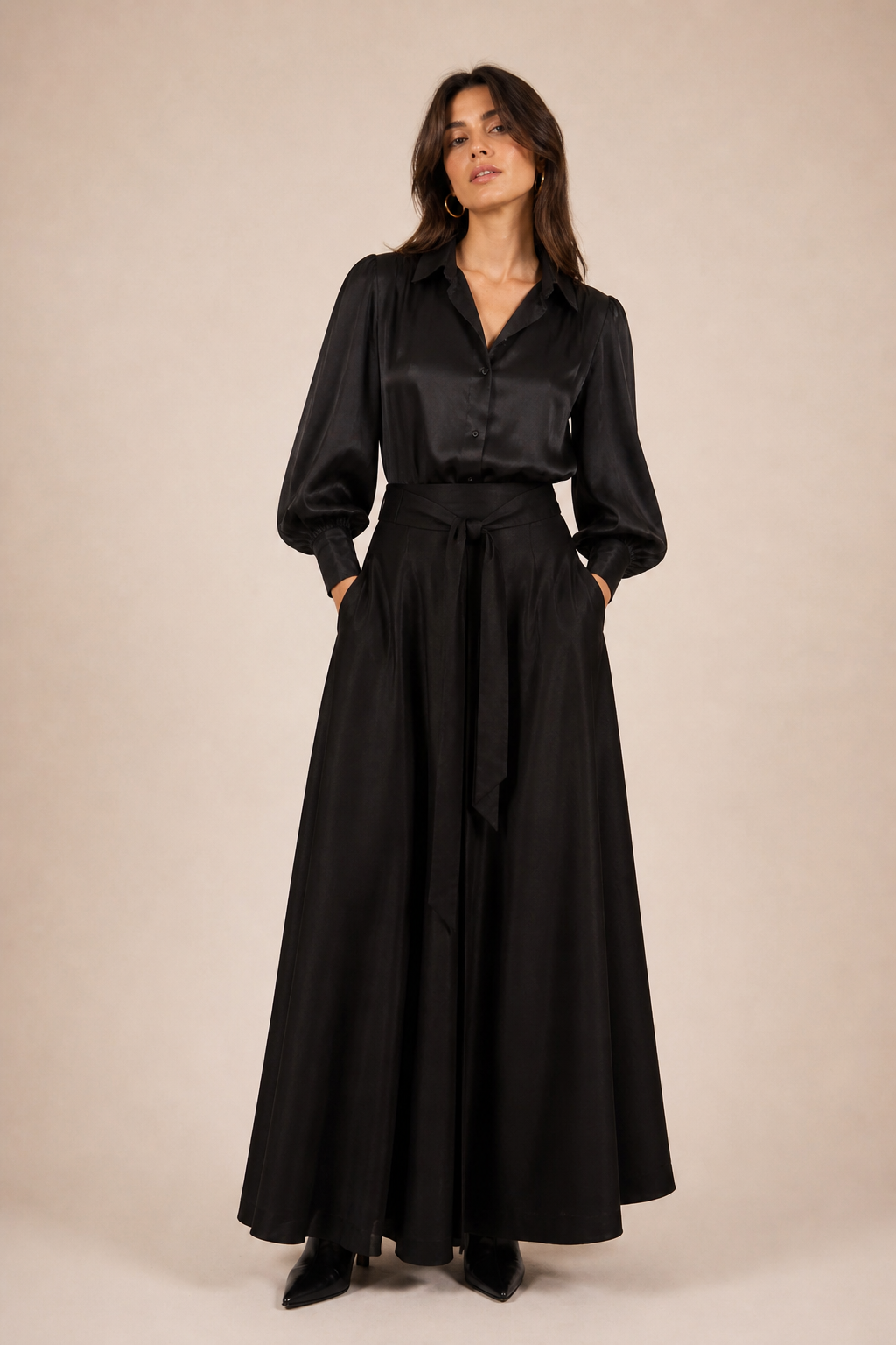 Miranda Iridescent Satin Blouse