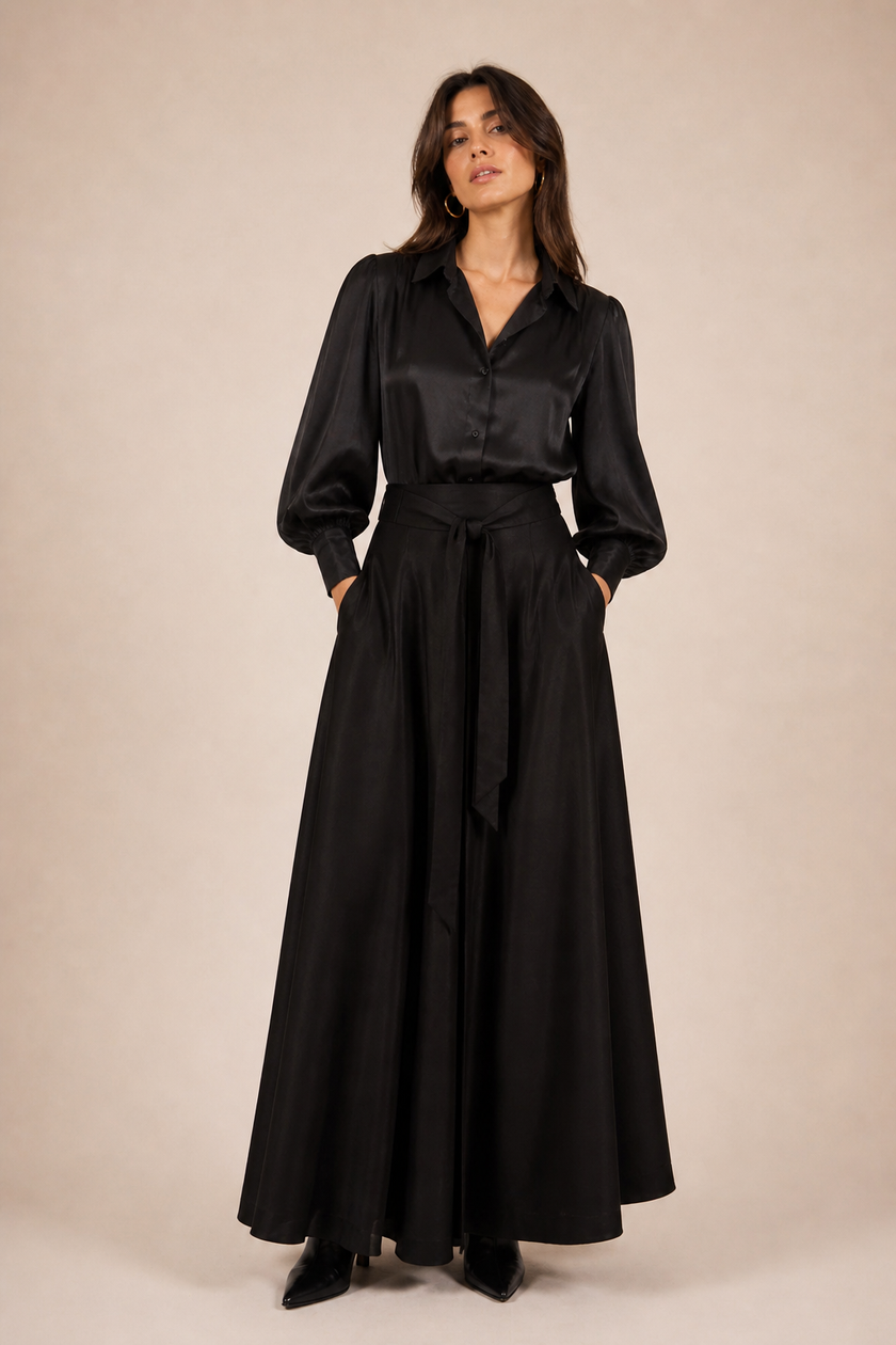 Miranda Iridescent Satin Blouse