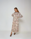 Sofia Floral Pleated Chiffon Dress