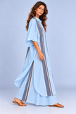 Naomi Striped Linen Shirt Maxi Dress