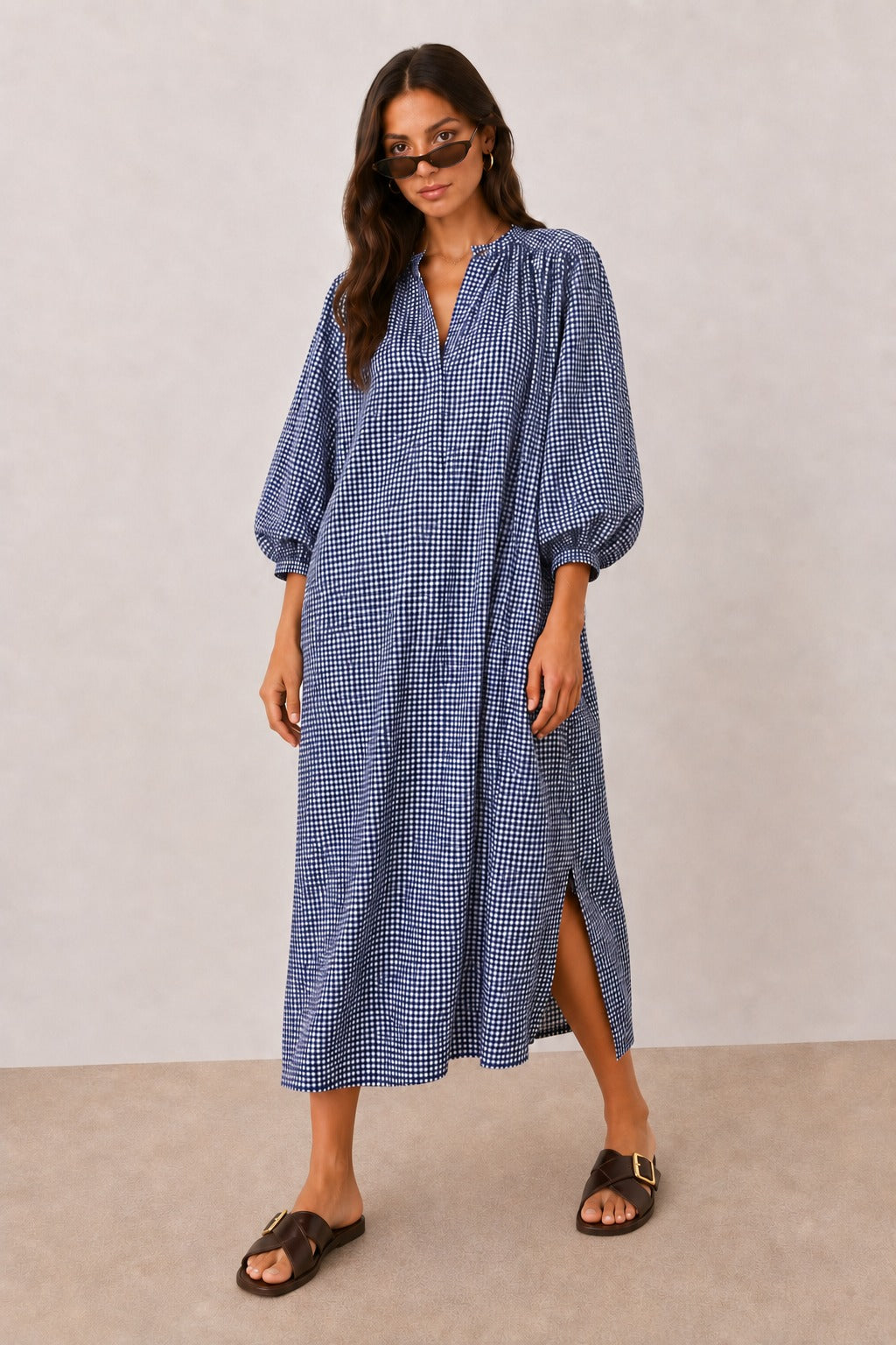 Katia Gingham Maxi Dress