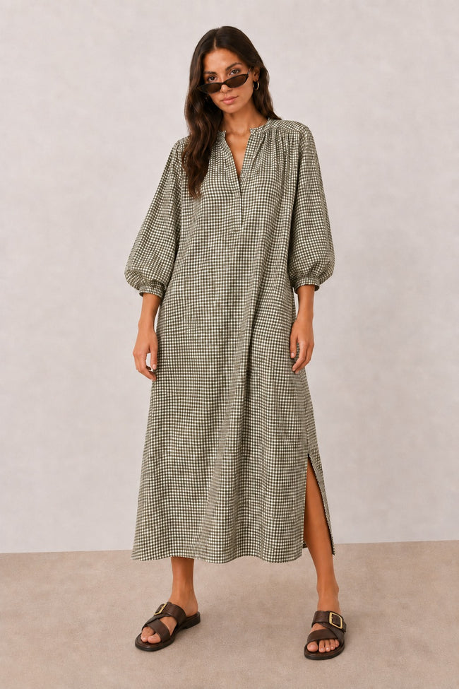 Katia Gingham Maxi Dress