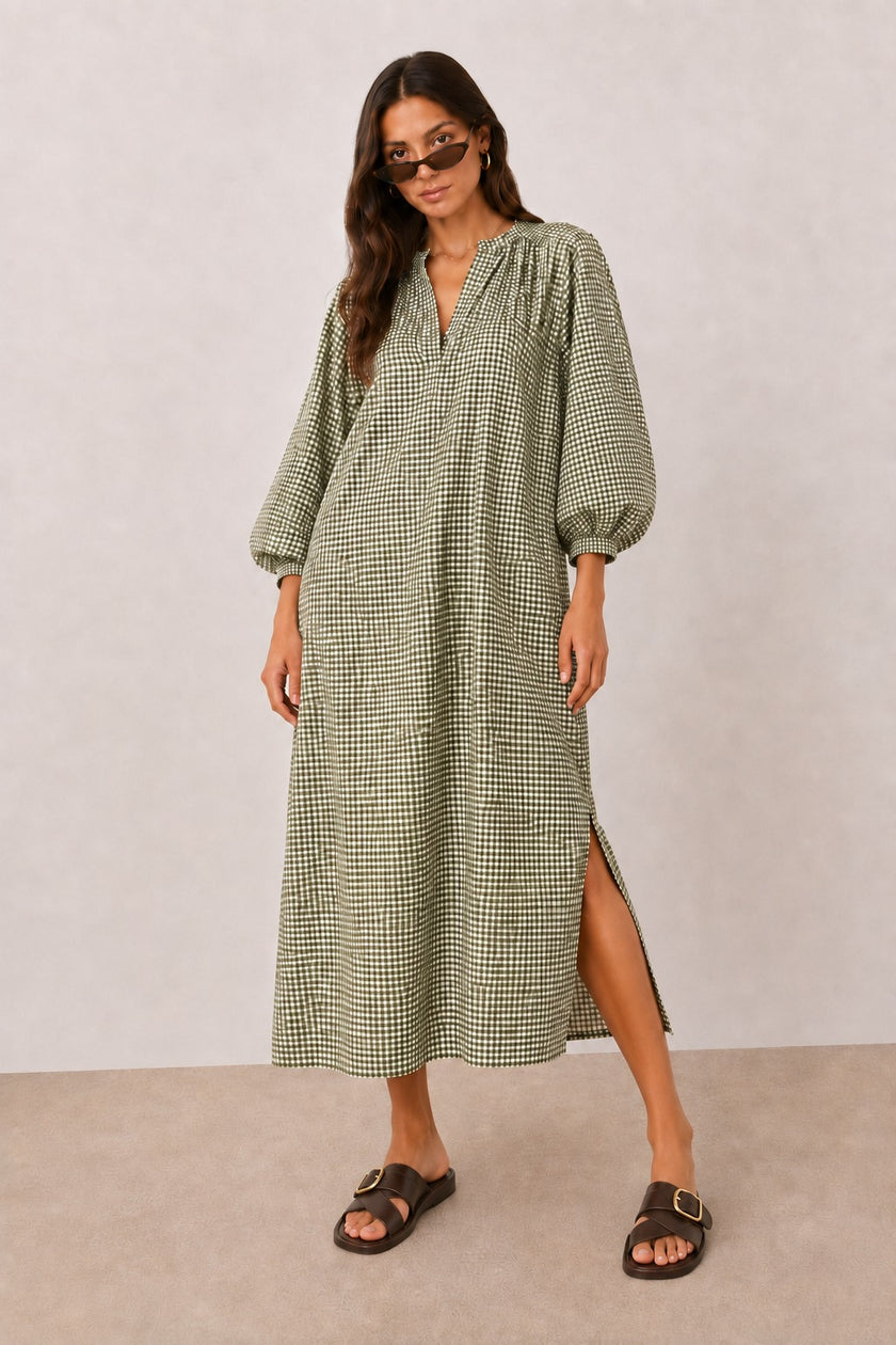 Katia Gingham Maxi Dress