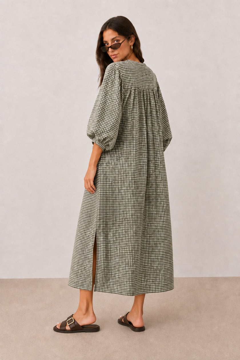 Katia Gingham Maxi Dress