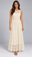 Shira Lace Tiered Maxi Dress