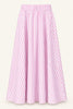 Rose Striped A-Line Midi Skirt