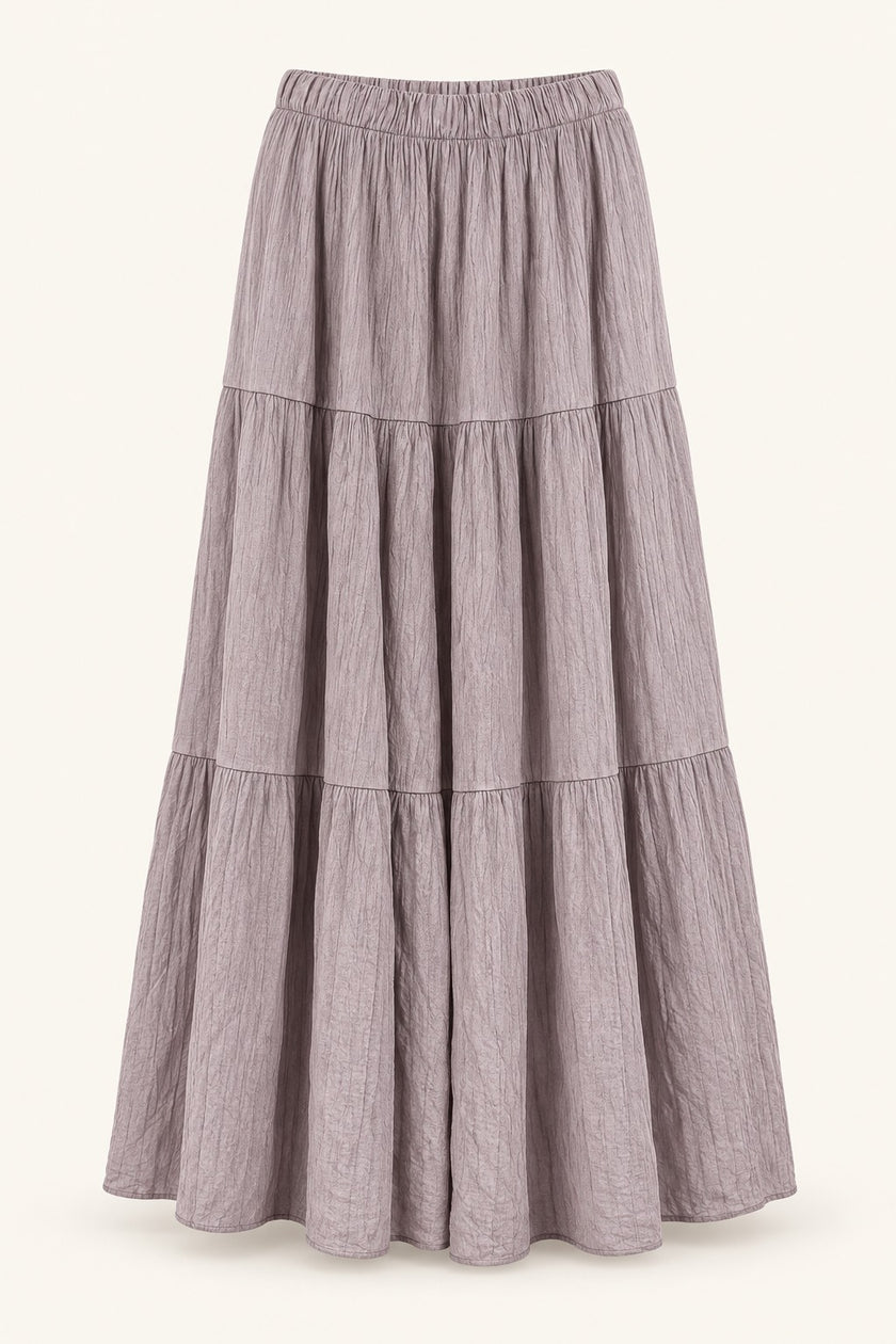 Yael Tiered Cotton Maxi Skirt