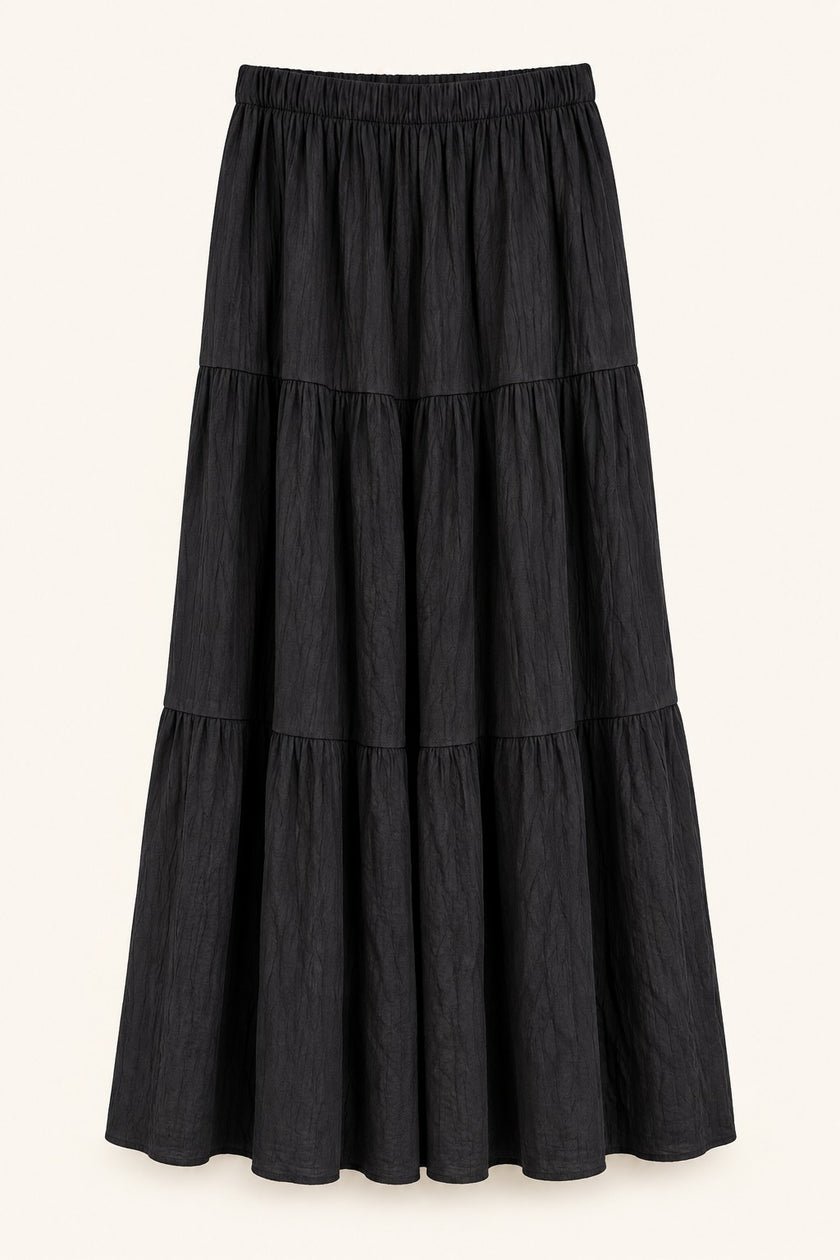 Yael Tiered Cotton Maxi Skirt