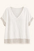 Dana Mesh Trim V-Neck Top