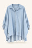 Mika Oversized Denim Grommet Shirt