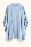 Mika Oversized Denim Grommet Shirt