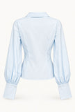 Louise Peplum Bishop Sleeve Blouse