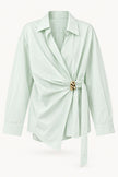 Elsa Wrap Front Cotton Shirt