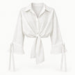Lior Tie-Front Cropped Blouse
