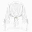 Lior Tie-Front Cropped Blouse
