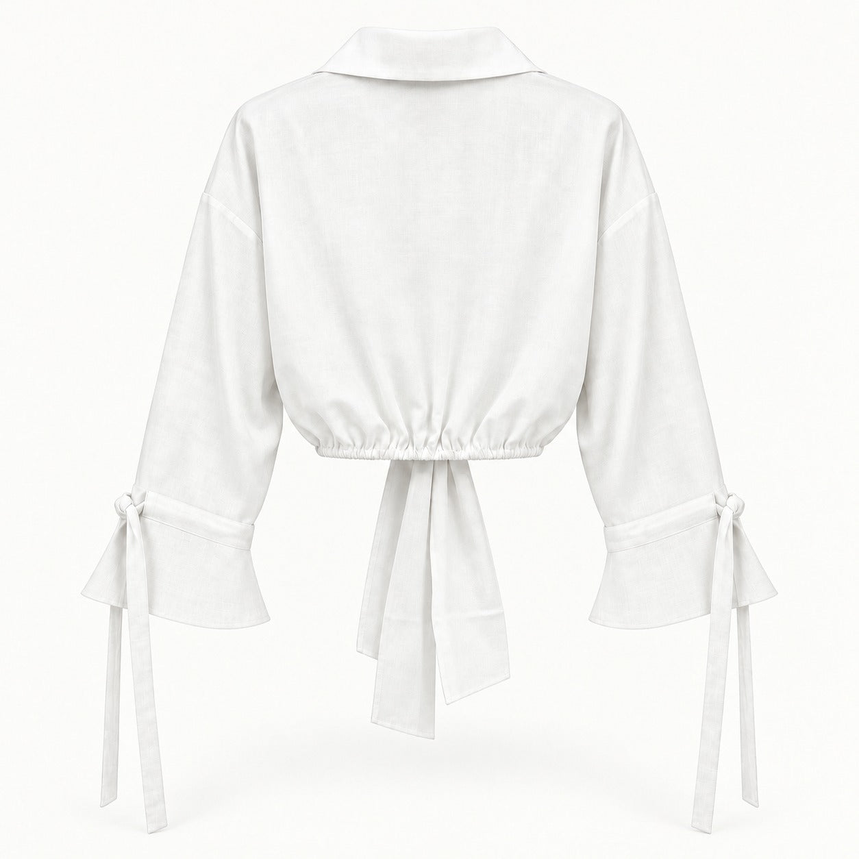 Lior Tie-Front Cropped Blouse