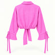 Lior Tie-Front Cropped Blouse