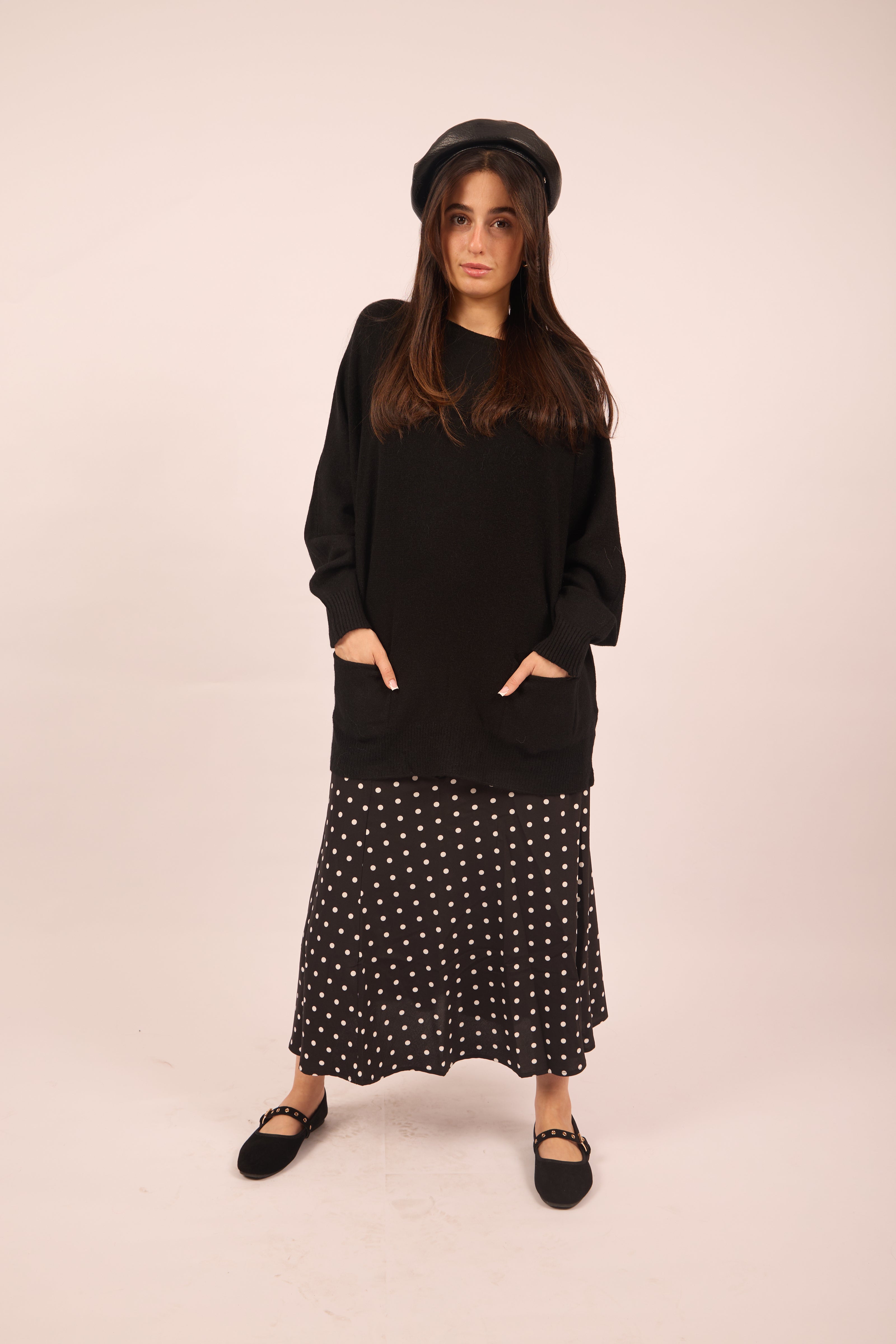 Eden Oversize Knit Top with Pocket Detail