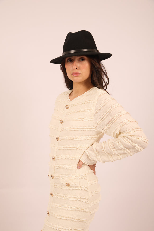 Lina Dress – Textured Button-Down Maxi Dress