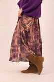 Parissa Purple Abstract Maxi Skirt
