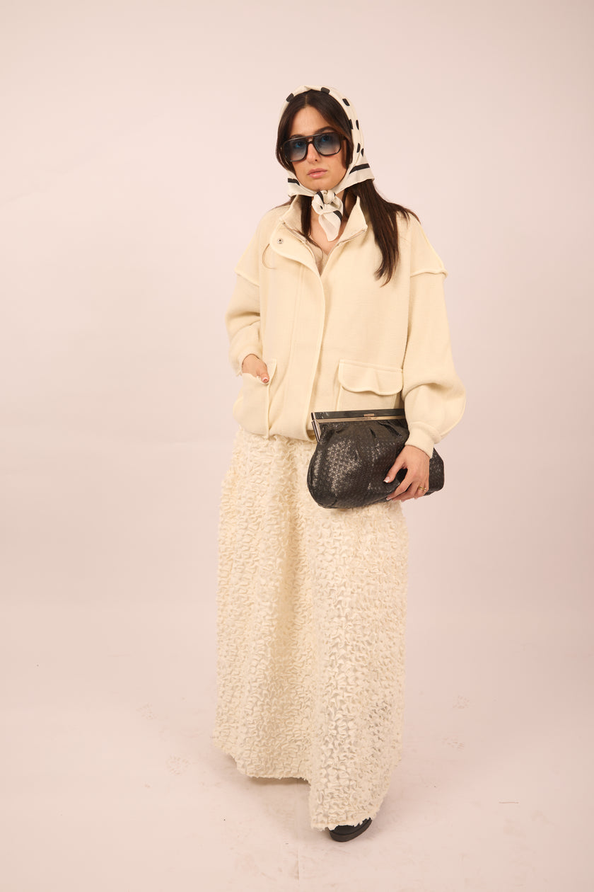 Leana Cream Overshirt Jacket