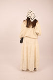 Ella Textured Ivory Maxi Skirt